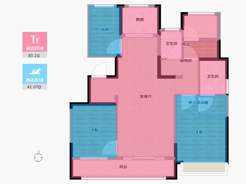 陕西省-西安市-绿城西安全运村-112.48-户型库-动静分区