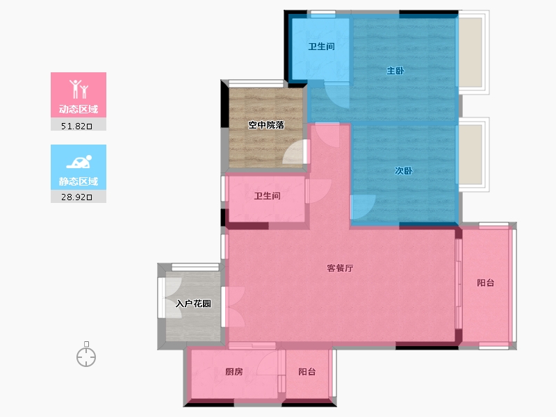 广东省-阳江市-御景豪园-82.77-户型库-动静分区