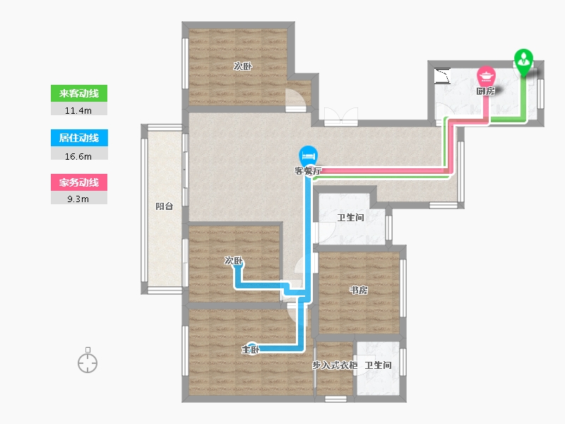 浙江省-温州市-时代望府-109.00-户型库-动静线