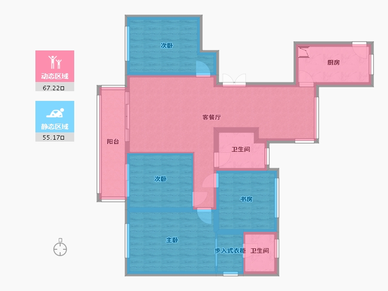 浙江省-温州市-时代望府-109.00-户型库-动静分区