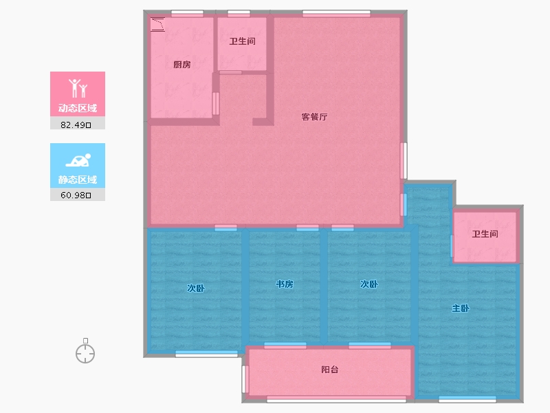 山东省-德州市-星凯国际广场-129.01-户型库-动静分区