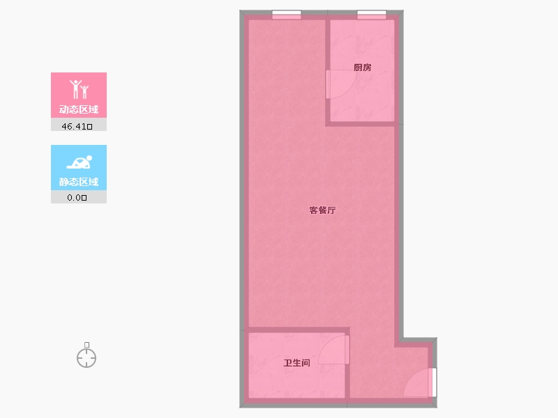 北京-北京市-政馨园一区-41.96-户型库-动静分区