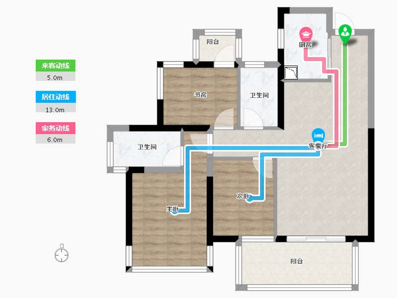 广西壮族自治区-南宁市-南宁绿地城-77.44-户型库-动静线