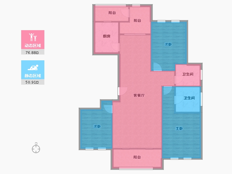 湖南省-长沙市-中房瑞致-117.18-户型库-动静分区