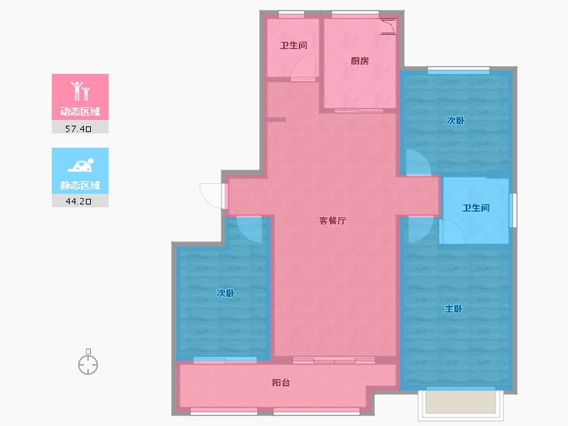 山东省-菏泽市-丽天豪庭-91.13-户型库-动静分区