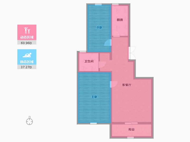 河北省-石家庄市-和西苑-87.89-户型库-动静分区