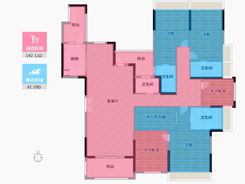 广东省-佛山市-深业城-212.28-户型库-动静分区