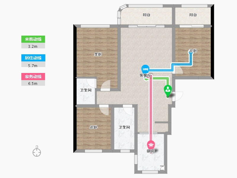 山东省-潍坊市-嘉沅国际城-99.52-户型库-动静线