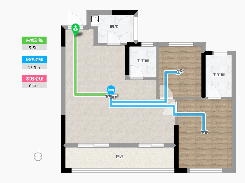 浙江省-杭州市-远洋大河宸章-73.17-户型库-动静线