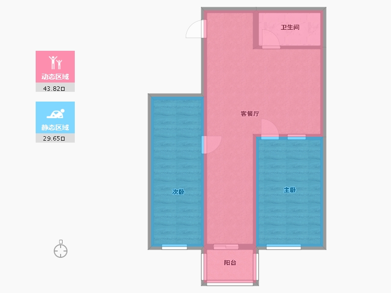 黑龙江省-哈尔滨市-新苑家园-65.24-户型库-动静分区