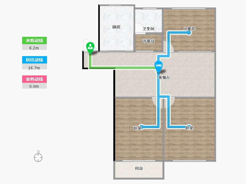 江苏省-无锡市-凯发苑小区-91.54-户型库-动静线