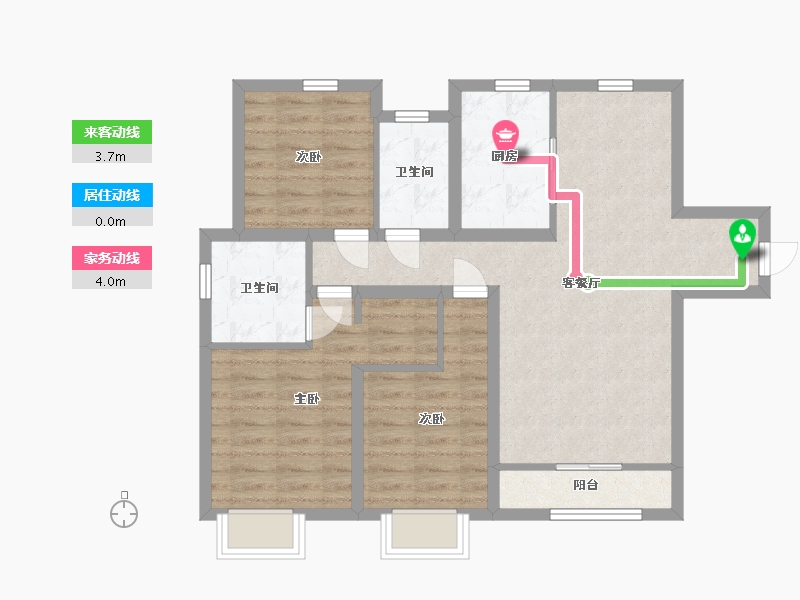 山东省-东营市-融创滨江壹号-80.00-户型库-动静线