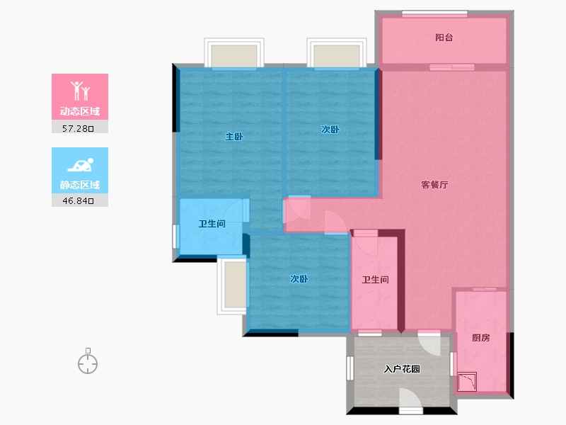 广东省-佛山市-富星半岛-101.08-户型库-动静分区