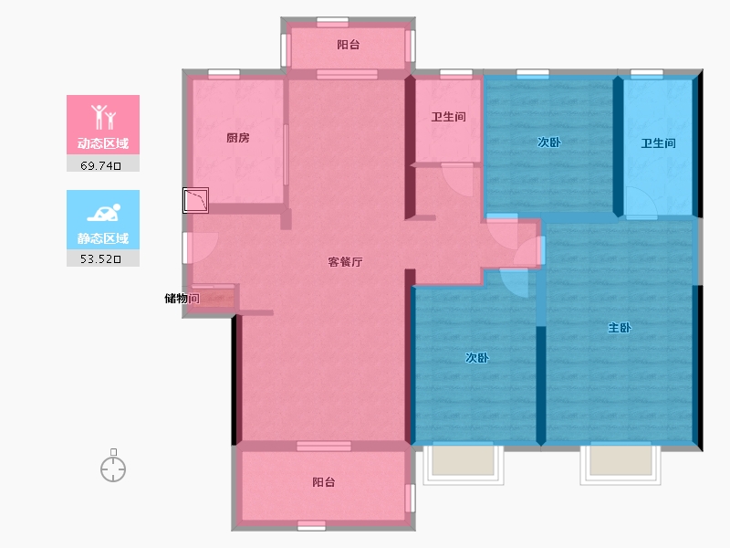 江西省-南昌市-保利洪都里-110.00-户型库-动静分区