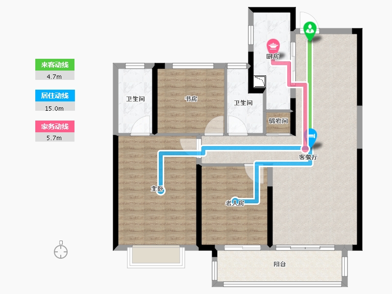 江西省-南昌市-保利洪都里-106.00-户型库-动静线