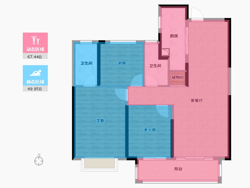 江西省-南昌市-保利洪都里-106.00-户型库-动静分区