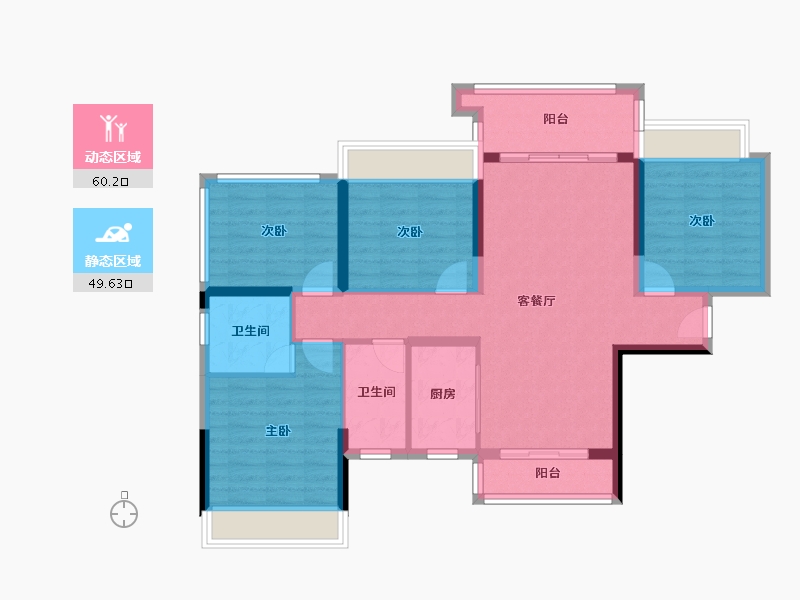 广西壮族自治区-贵港市-广汇・圣湖城-98.09-户型库-动静分区