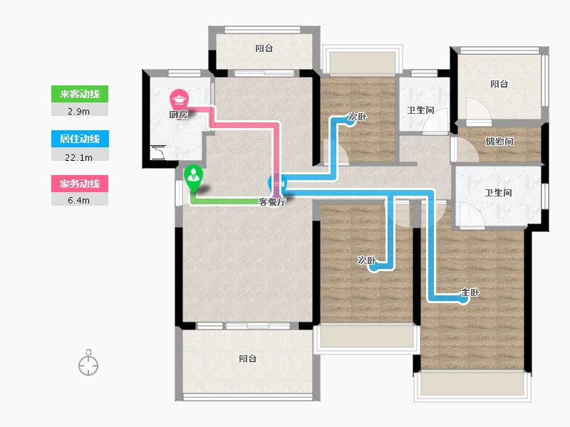 广东省-江门市-雅居乐御宾府-115.00-户型库-动静线