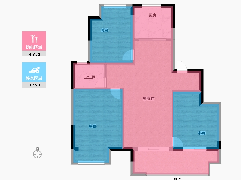 江苏省-常州市-昱湖上观-71.20-户型库-动静分区