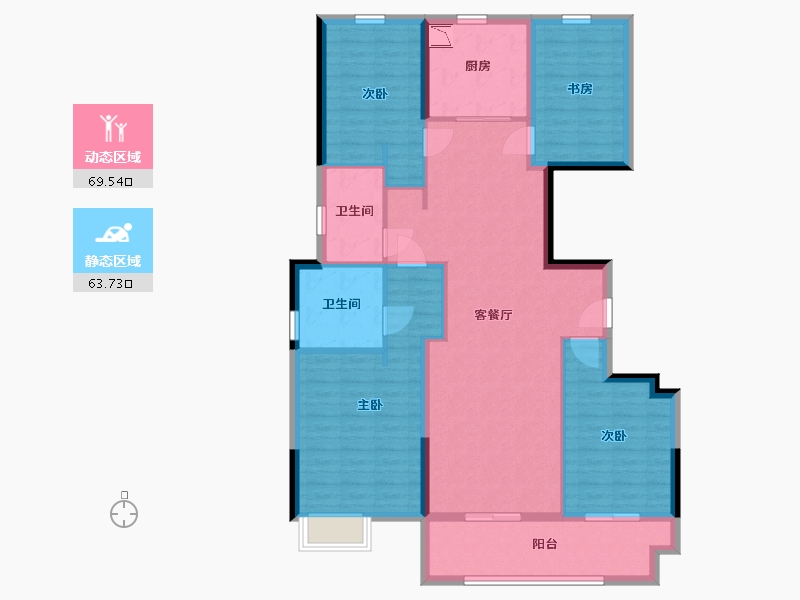 浙江省-金华市-中昂天玥府-120.00-户型库-动静分区