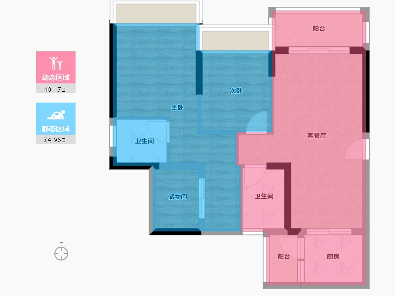 广东省-深圳市-和成嘉业-66.49-户型库-动静分区