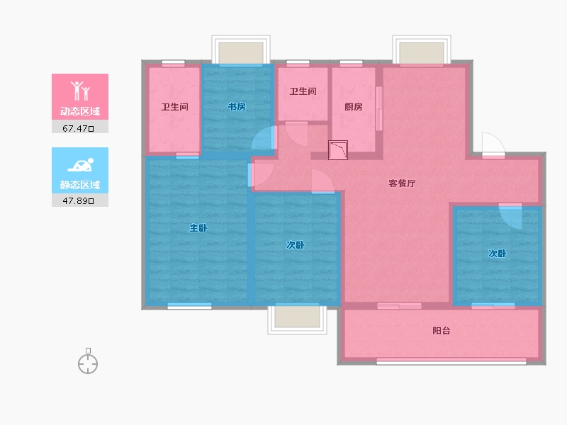 江西省-南昌市-新力城-102.42-户型库-动静分区