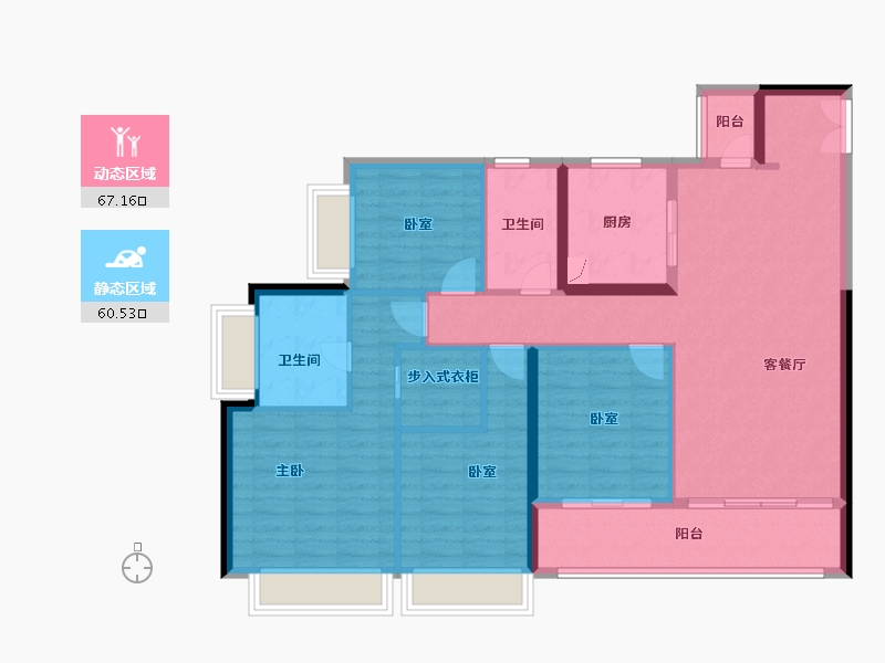 湖北省-武汉市-中海长江十里-114.93-户型库-动静分区