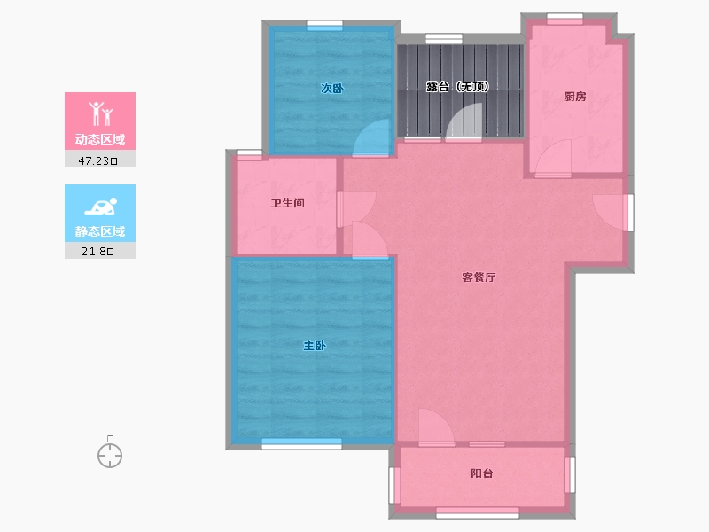 河北省-廊坊市-路劲阳光城-68.31-户型库-动静分区