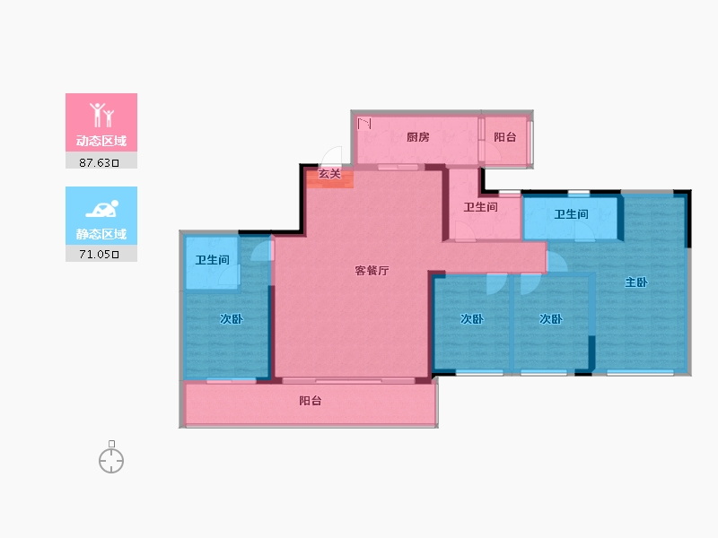 四川省-成都市-中国铁建西派金沙-144.19-户型库-动静分区