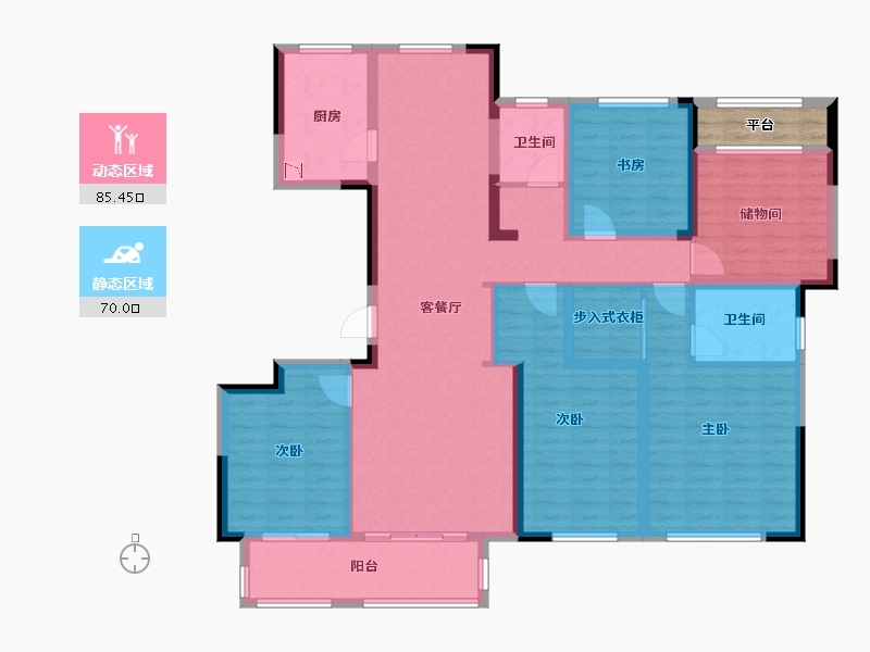 河南省-商丘市-夏邑绿城蘭园-142.00-户型库-动静分区