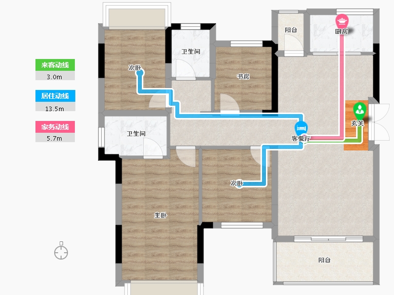 四川省-成都市-金科集美星宸-94.43-户型库-动静线