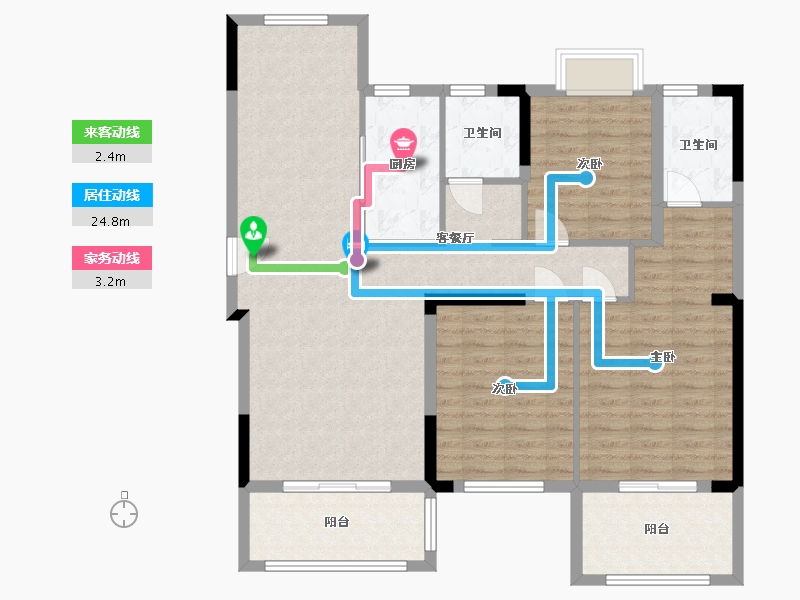 湖北省-襄阳市-和信北郡-115.00-户型库-动静线