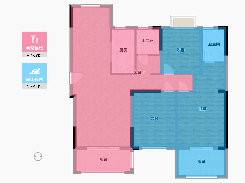 湖北省-襄阳市-和信北郡-115.00-户型库-动静分区