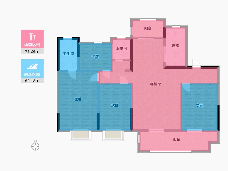 安徽省-铜陵市-华源翠湖湾-124.00-户型库-动静分区