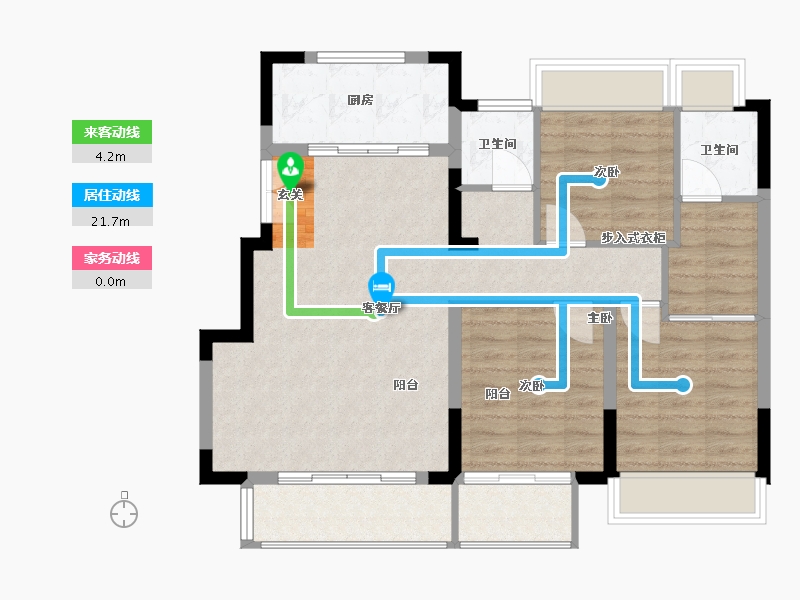 江苏省-扬州市-中书华邸-88.00-户型库-动静线