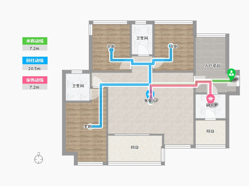 广东省-惠州市-惠州星河丹堤-94.71-户型库-动静线