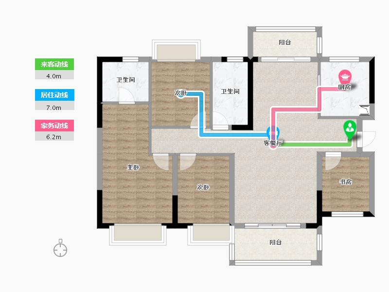 广东省-揭阳市-保利锦城-106.76-户型库-动静线