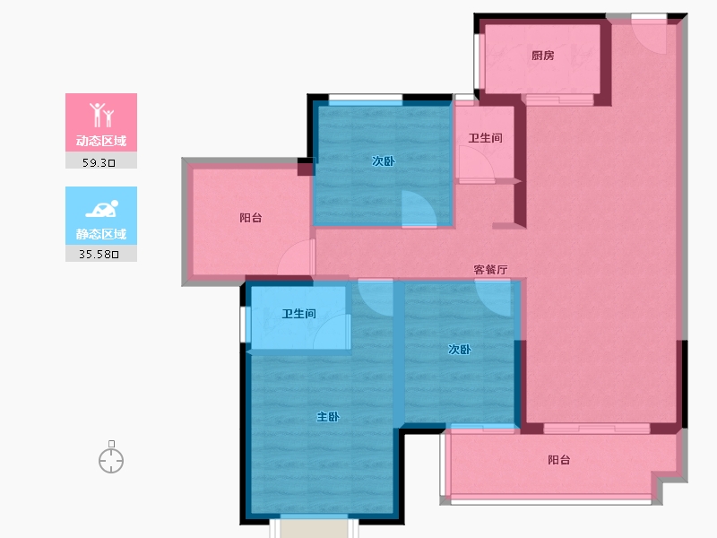 广西壮族自治区-南宁市-万丰岭上建安-84.24-户型库-动静分区