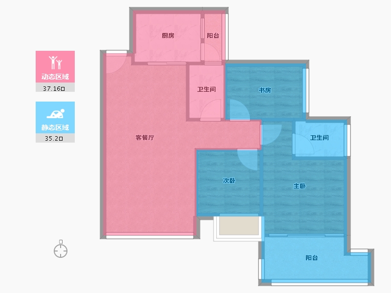 广东省-深圳市-中海大山地-65.07-户型库-动静分区