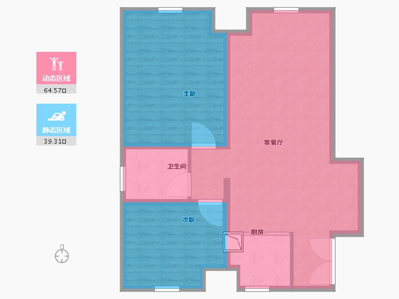 河南省-洛阳市-金沙广场-94.41-户型库-动静分区