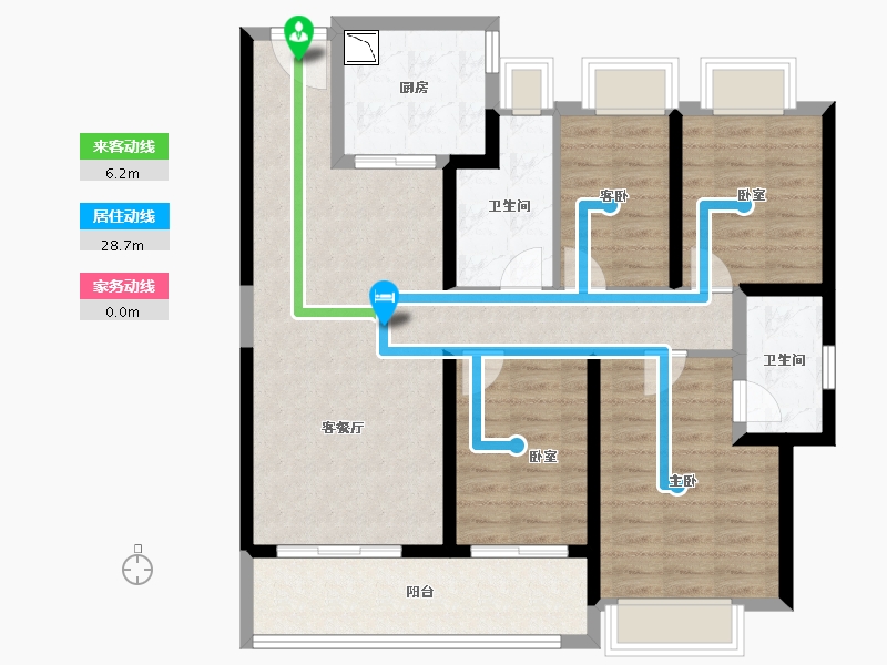 湖北省-武汉市-招商江山和樾-97.88-户型库-动静线