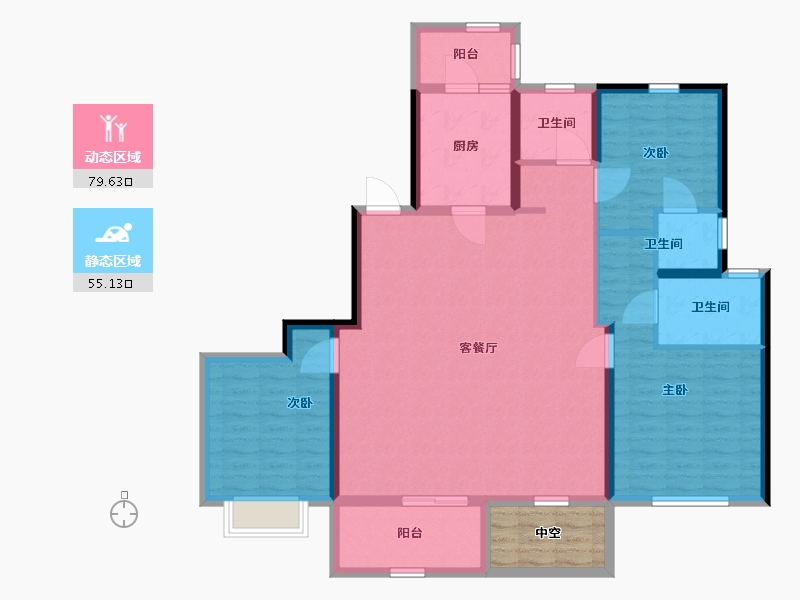 河南省-许昌市-中建观湖悦府-127.01-户型库-动静分区