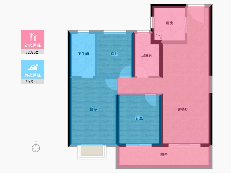 湖北省-武汉市-招商江山和樾-82.19-户型库-动静分区