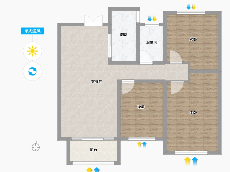 河南省-驻马店市-上林苑-98.00-户型库-采光通风