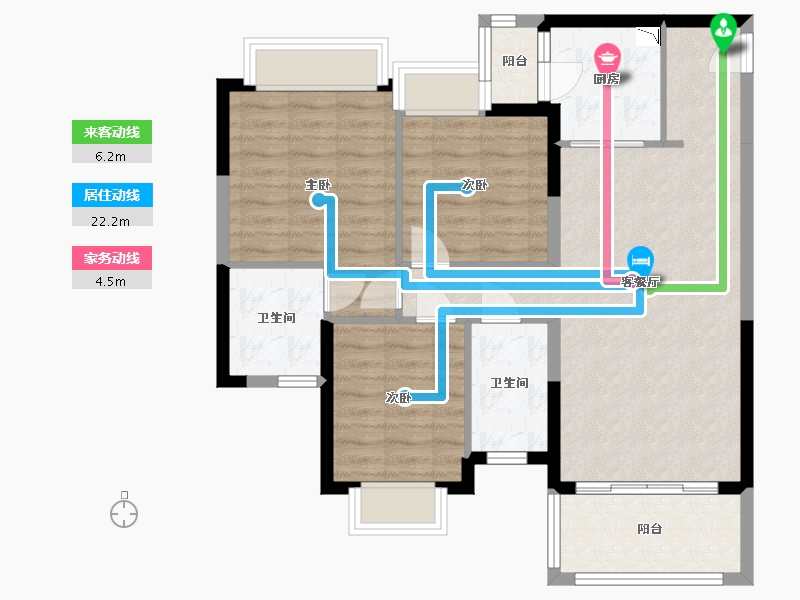 四川省-南充市-恒大华府-84.27-户型库-动静线