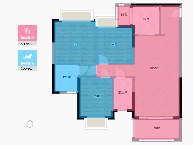 四川省-南充市-恒大华府-84.27-户型库-动静分区