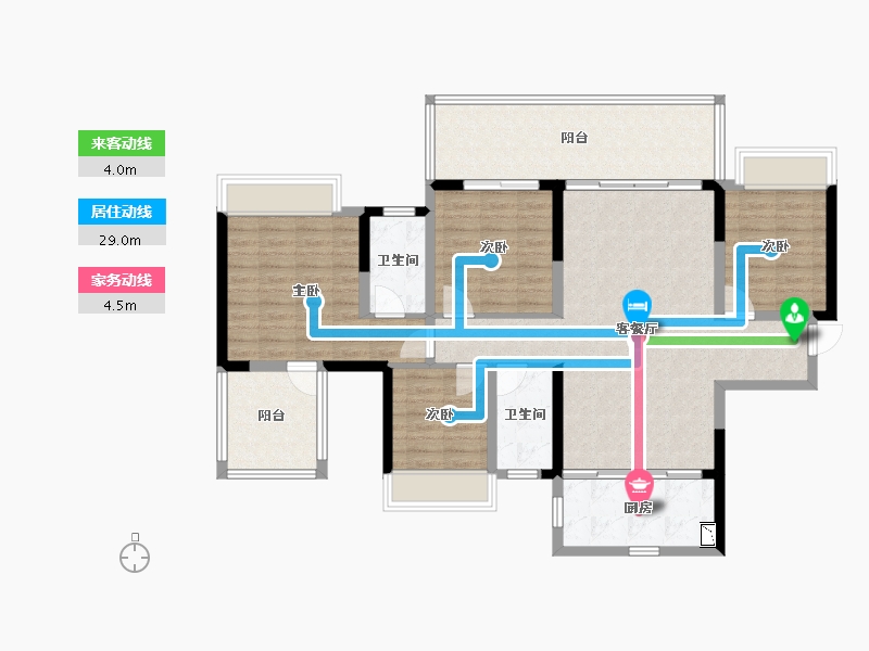 广西壮族自治区-南宁市-彰泰欢乐颂-113.88-户型库-动静线