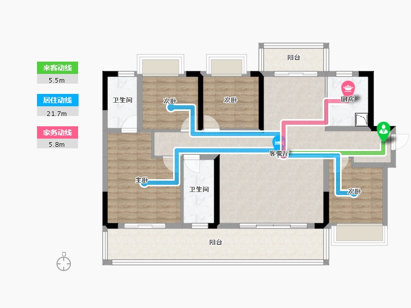 广西壮族自治区-南宁市-彰泰欢乐颂-112.57-户型库-动静线