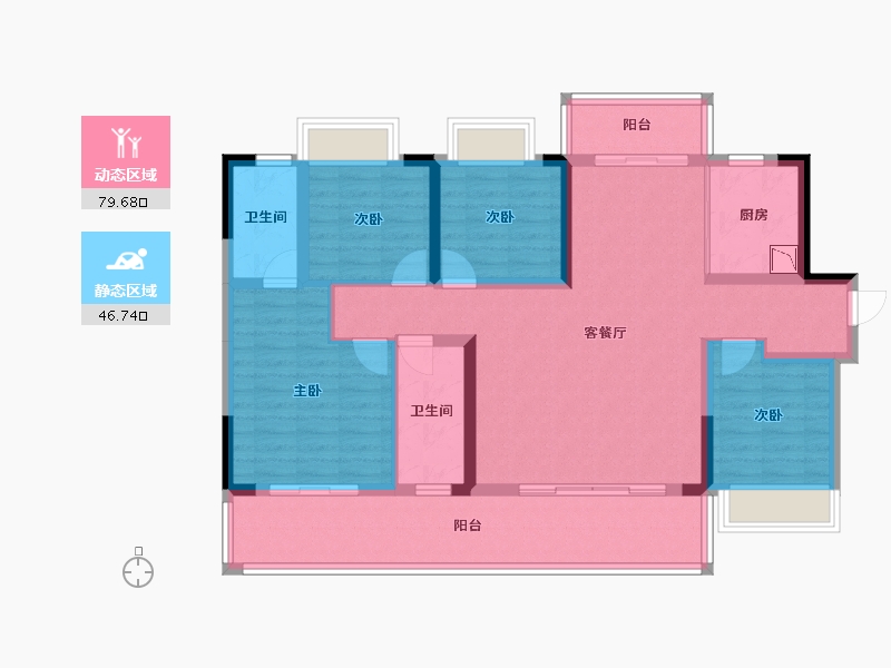 广西壮族自治区-南宁市-彰泰欢乐颂-112.57-户型库-动静分区