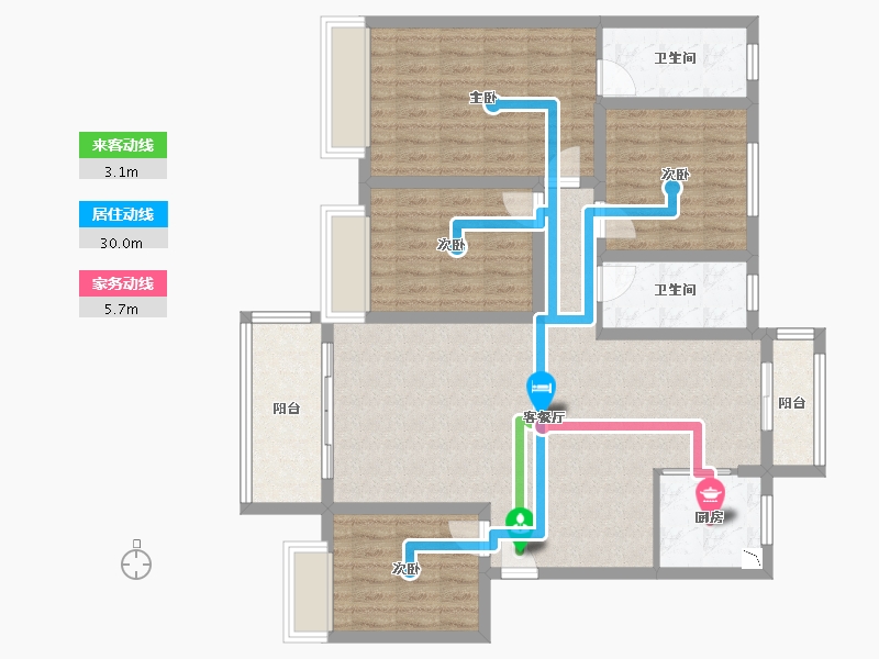 河南省-周口市-建业森林半岛-110.73-户型库-动静线